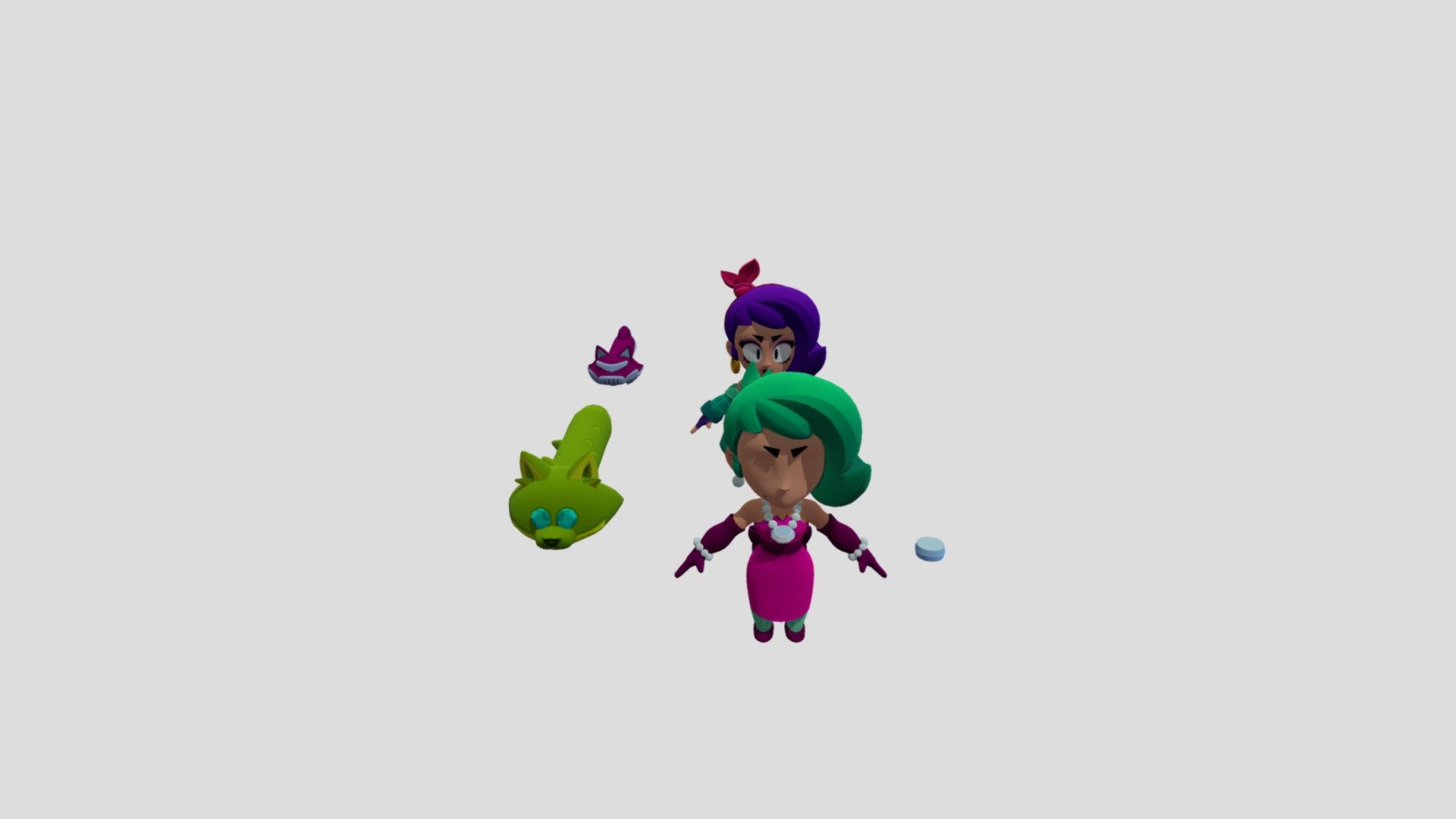 Lolla And Her Skins With Bones - For Renders