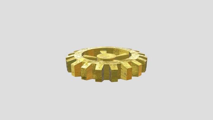 Golden Cog Item 3D Model