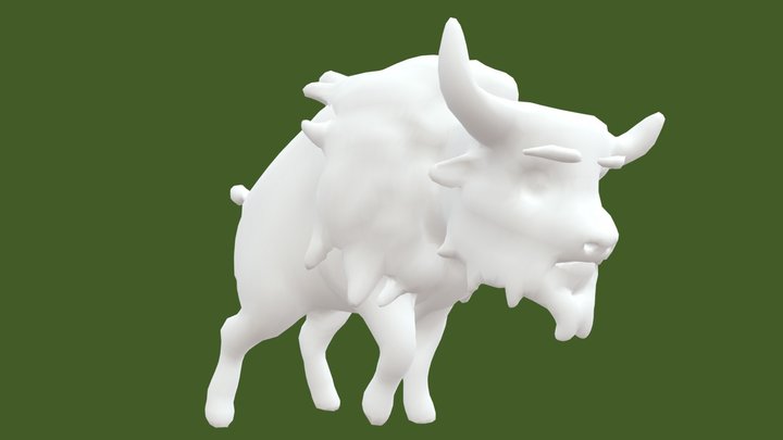 Bison_wireframe 3D Model