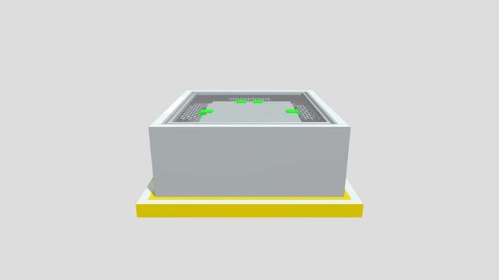 2x2 with slot bottom 3D Model