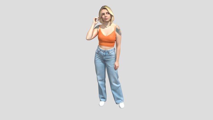 Orange Crop Top Portrait – Modelo 3D gratuito STL
