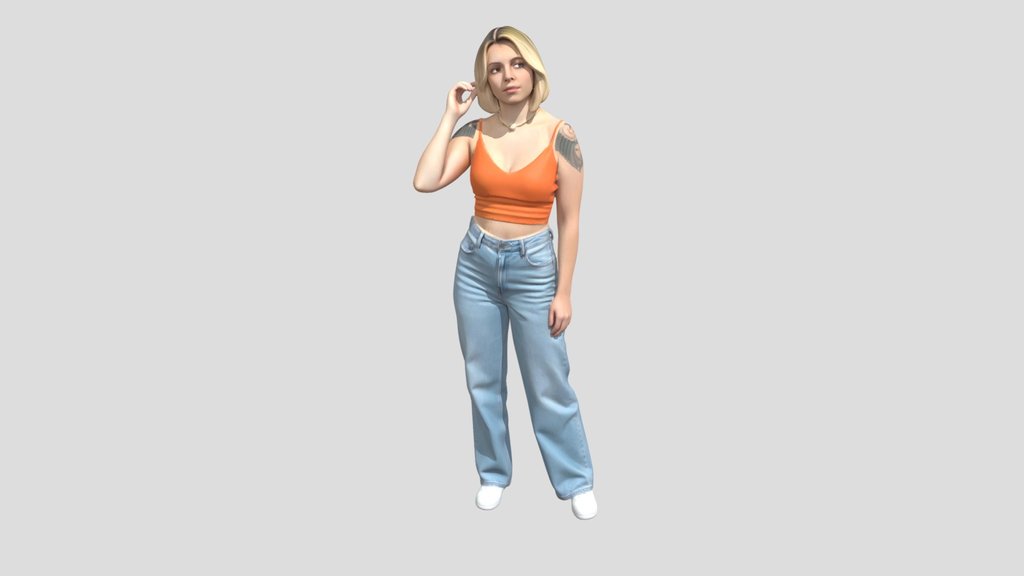 Orange Crop Top Portrait