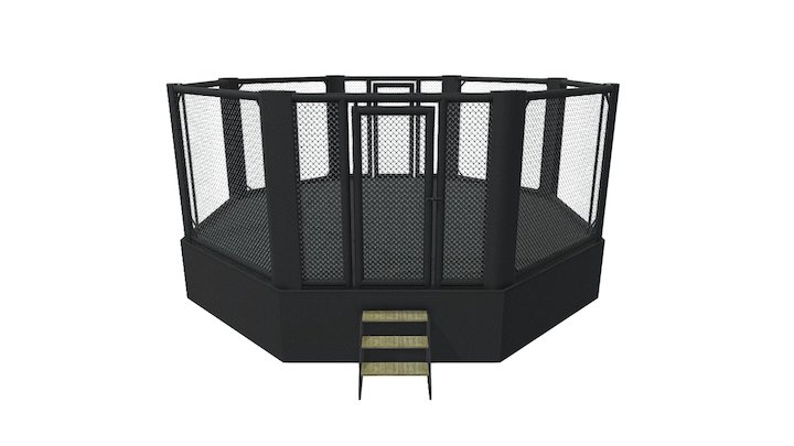 MMA Cage With Podium 3D Model