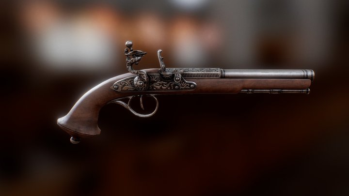 Flintlock pistol – Modelo 3D gratuito STL