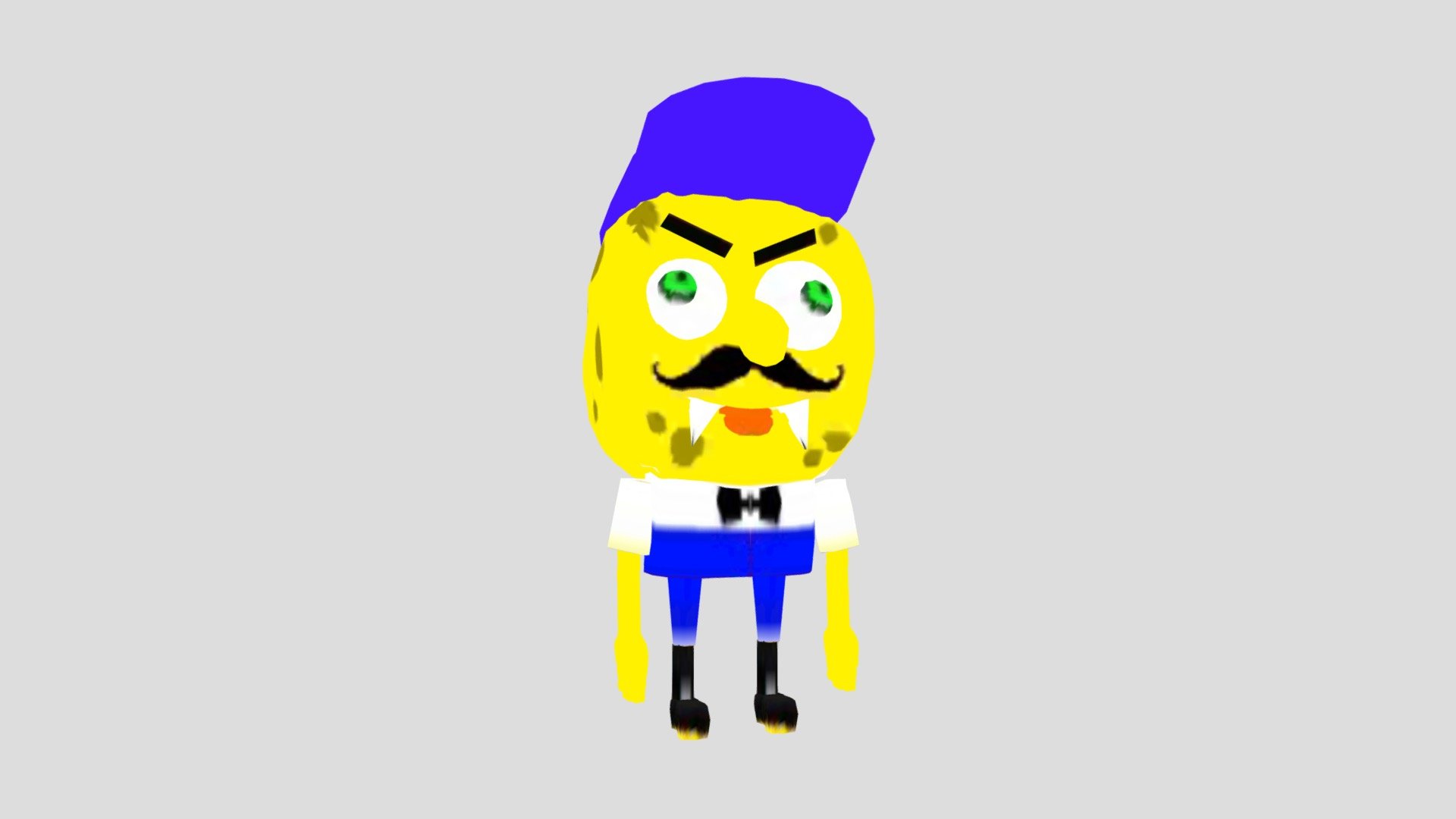 Sponge neighbor with hat - Download Free 3D model by Thespongeyexpress ...
