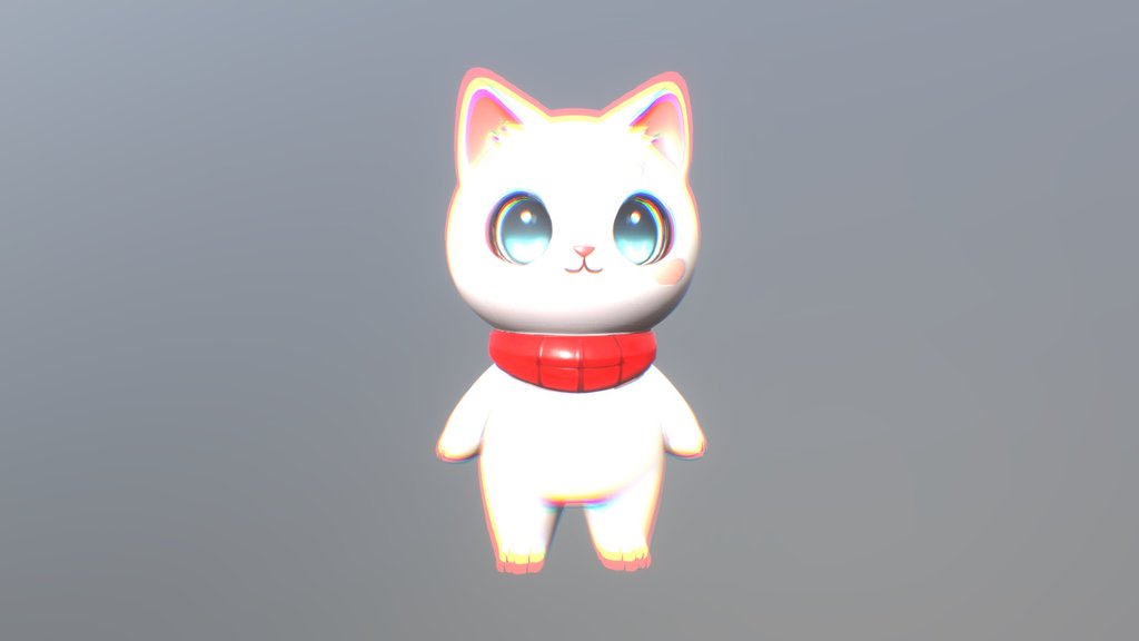 Cat with scarf