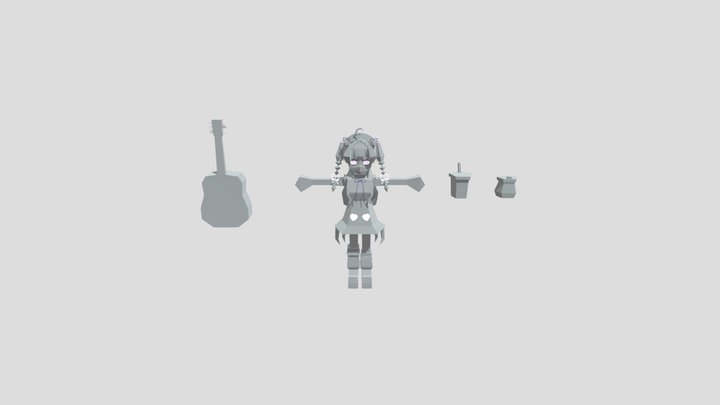 Amiya Aranha No Rig 3D Model