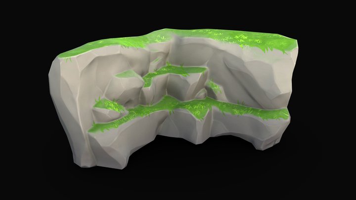 Stylized Rock Structure 3D Model