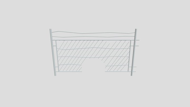 Valla Con Agujero 1 3D Model