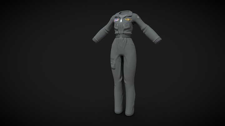 Tafi - Stylized - Flight Suit - Female 3D Model