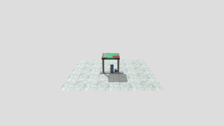gas station 3D Model