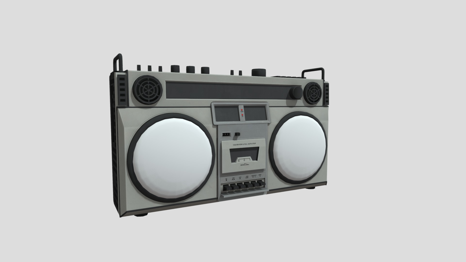3D model Stereo 01 - This is a 3D model of the Stereo 01. The 3D model is about a black and silver camera.