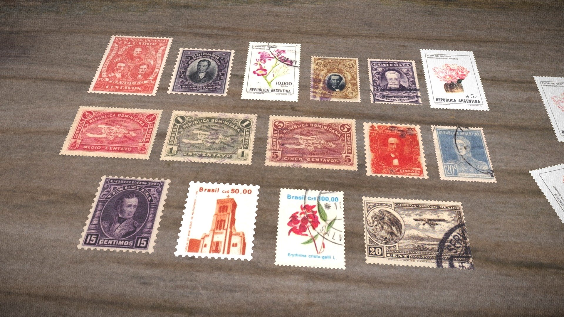 Stamp Collection Buy Royalty Free 3D model by Eddie's Bazaar