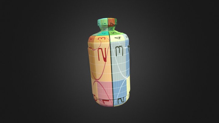 Bottle Textured 3D Model