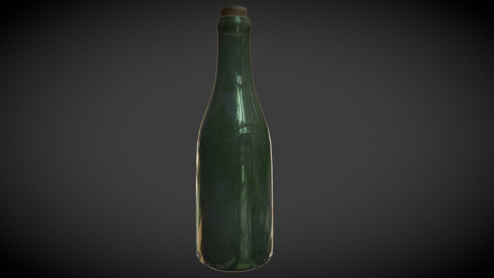 3D model Bottle - This is a 3D model of the Bottle. The 3D model is about a glass bottle with a green liquid.
