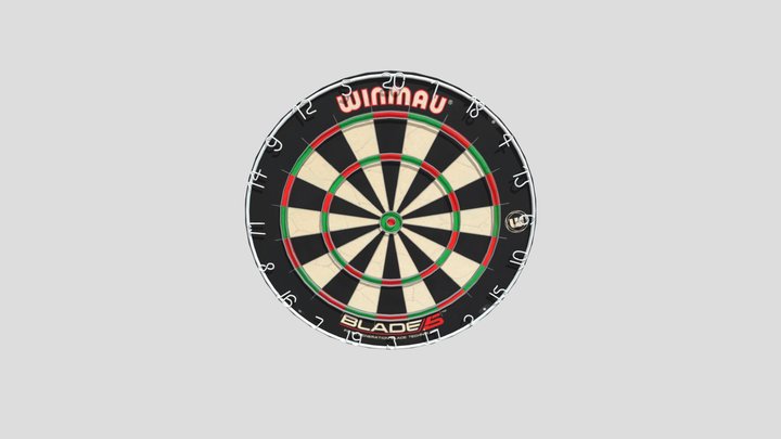 Winmau Blade 5 Dart Board 3D Model