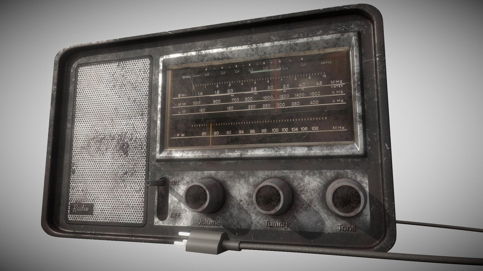 Radio from silent hill (game asset) 3D model by Sumitsin101