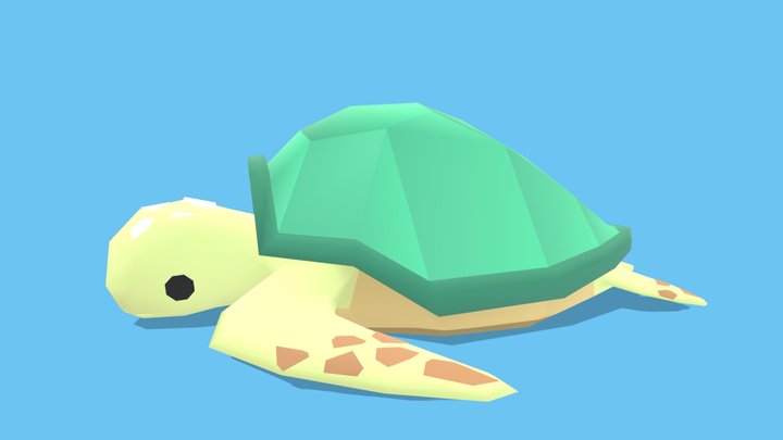 Sea Turtle - Animated Low Poly – Kostenloses 3D-Modell STL
