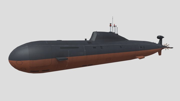 SHUKA-B CLASS SUBMARINE – Gratis 3D-model STL