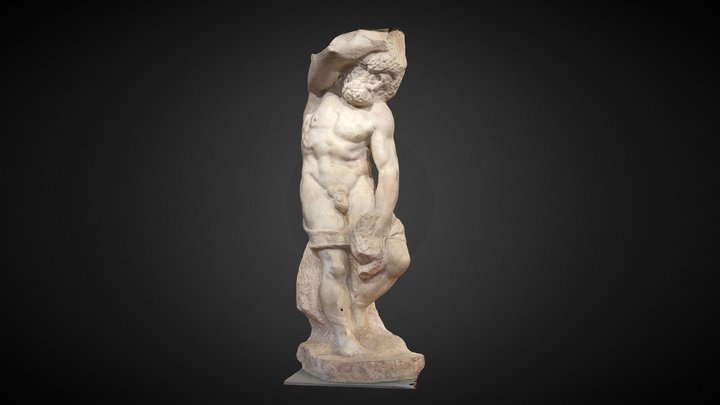 Prigione barbuto Michelangelo Buonarroti 3D Model