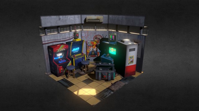 Arcade Room (texturized) 3D Model