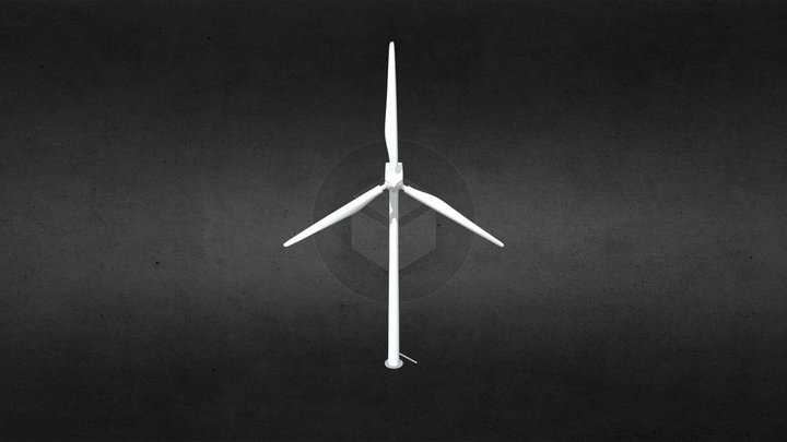 Turbina eólica Completa 3D Model