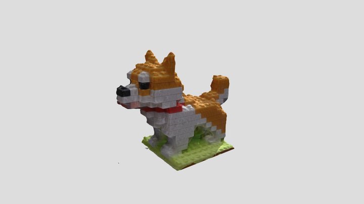 Dog_BuildingBlock 3D Model