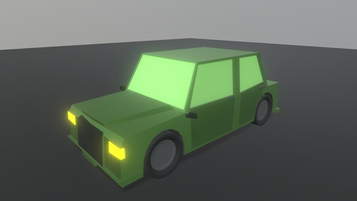 Simple Car Low Poly 3D Model