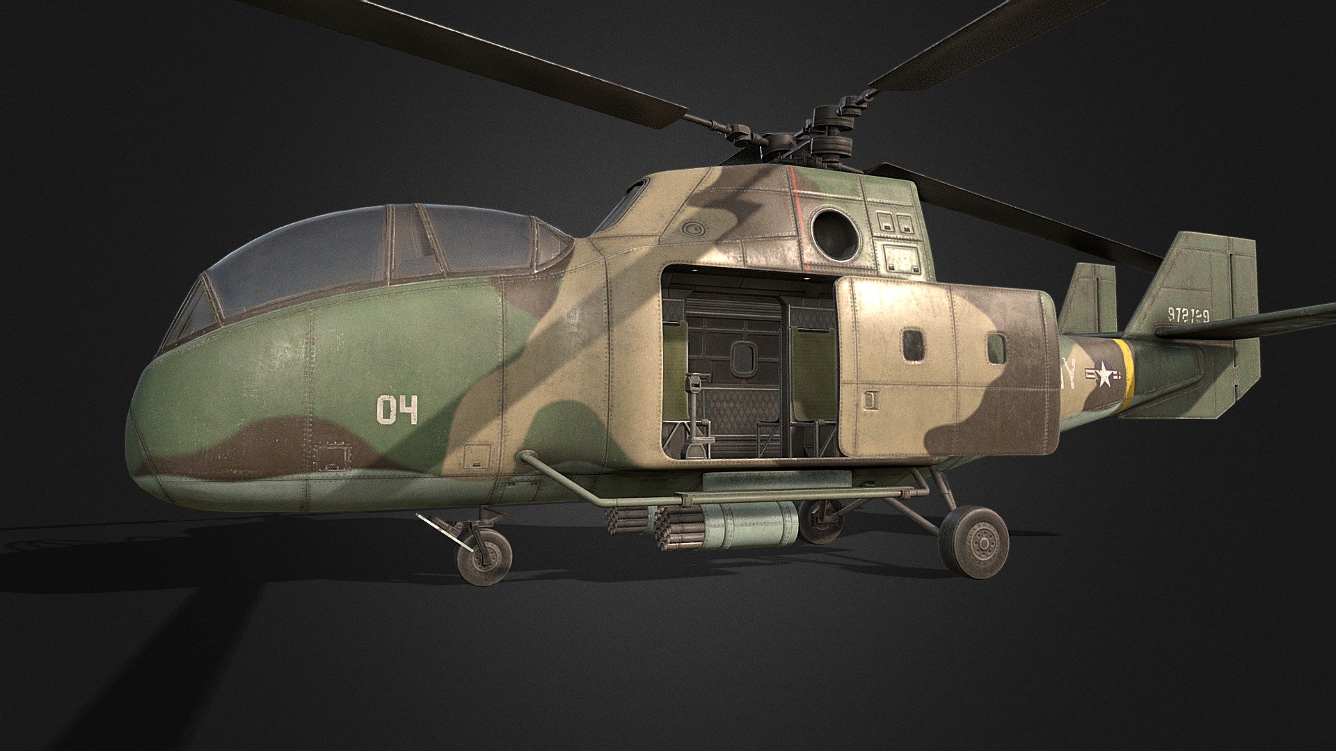 Intermeshing Rotor Combat Helicopter 3d Model By Ilari Siltala Ilarisiltala D2d263a 7619