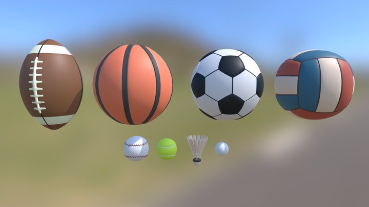 Sports Ball Collection 3D Model