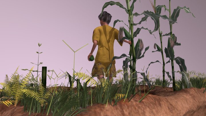 Corn and childhoods 3D Model