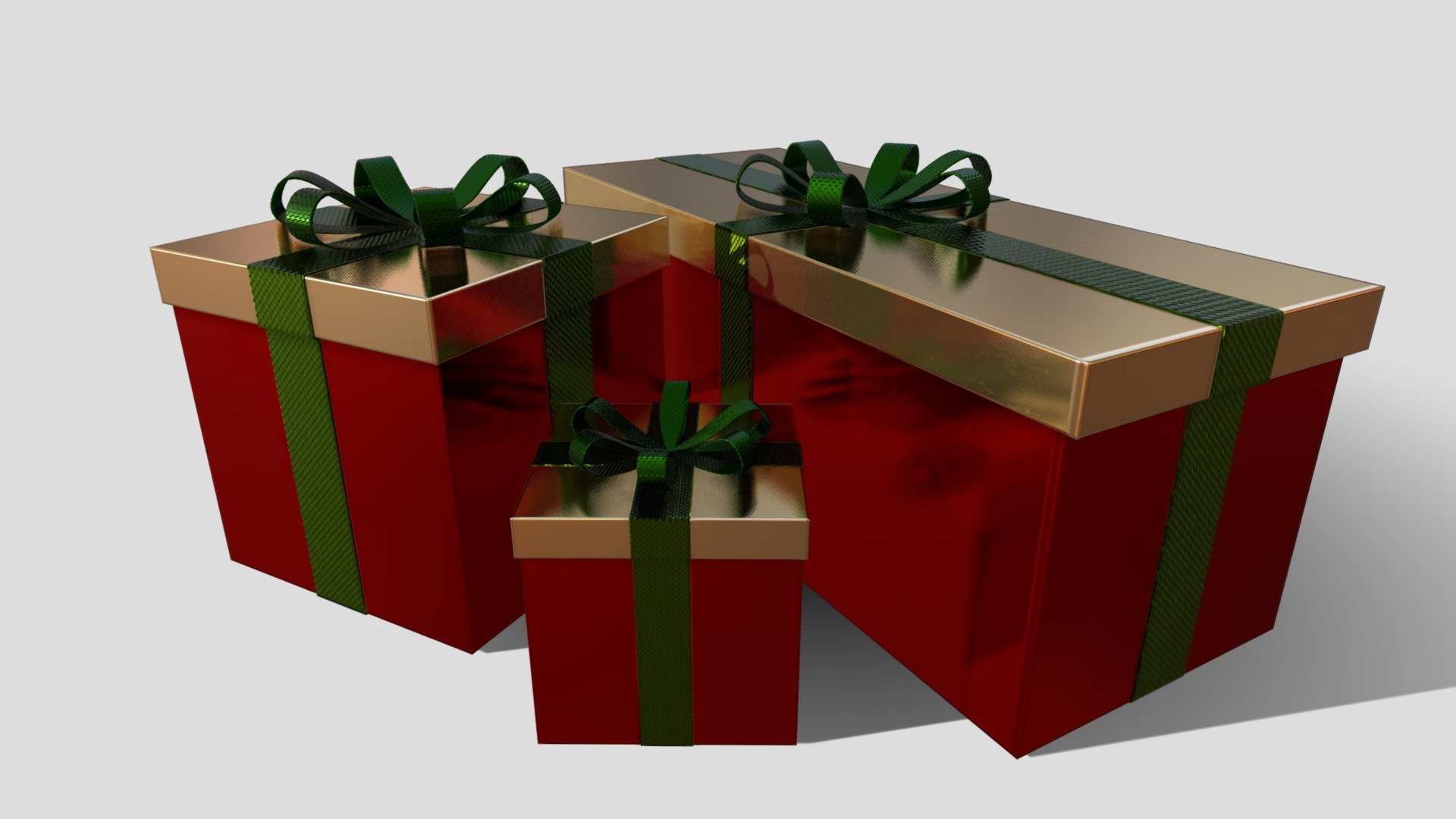 Christmas Present Box Set 🎁 - Download Free 3D model by Glowbox 3D ...