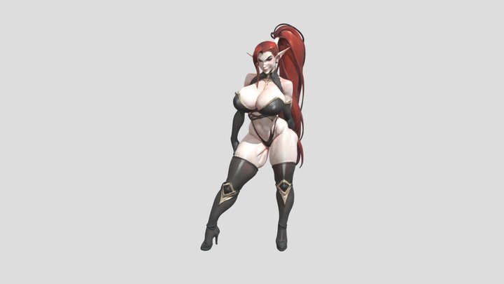 Elf Warrior 3D Model
