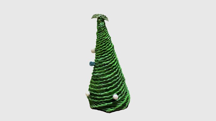 Christmass tree made from paper 3D Model