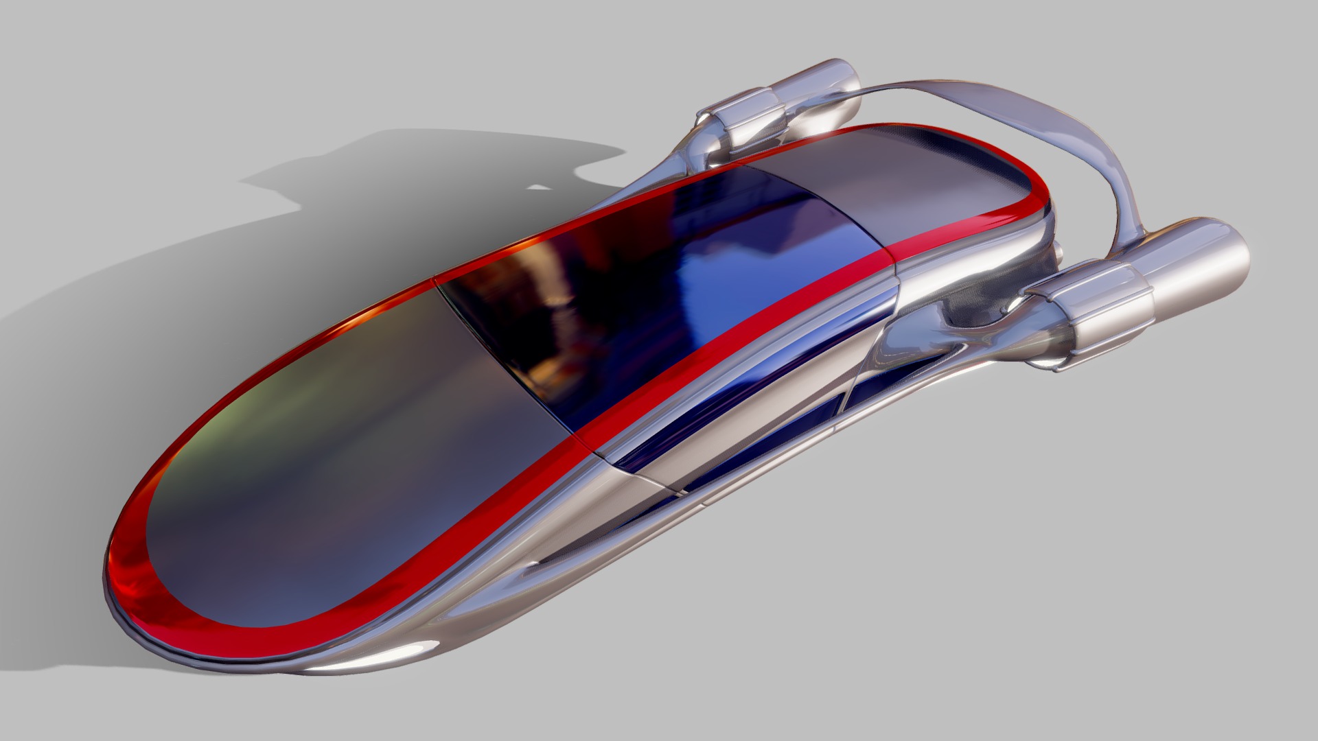 3D model Futuristic Car HD 12 - This is a 3D model of the Futuristic Car HD 12. The 3D model is about a red and white car.