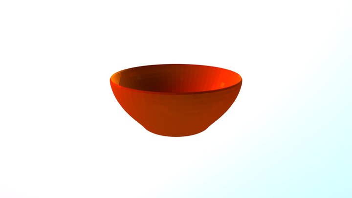 Moderate-poly bowl 3D Model