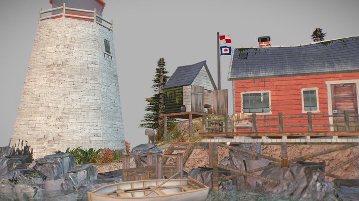 DAE Diorama - By The Ocean 3D Model