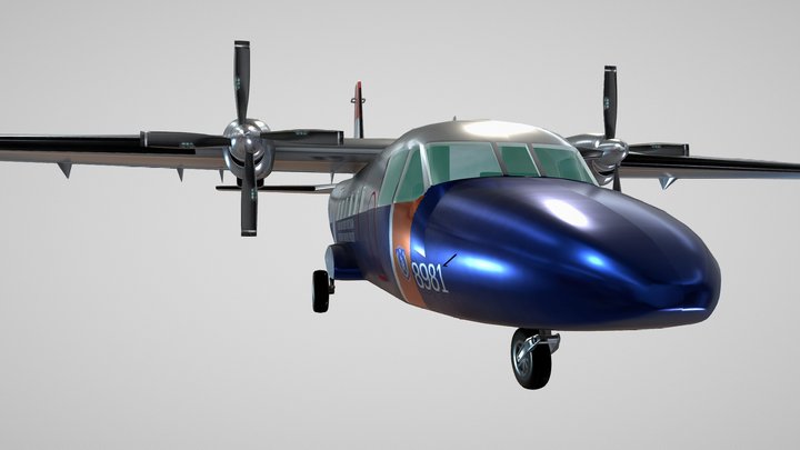 Casa+C-212+ Aviocar 3D Model