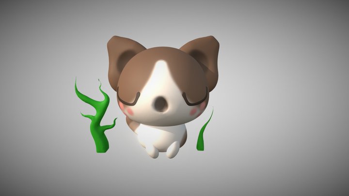 Sculpting Assignment Cute Animal Cat 3D Model
