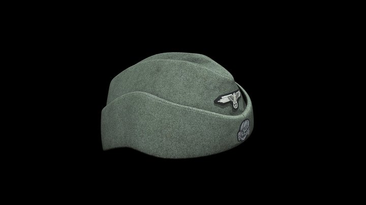 Waffen SS M40 Overseas Cap 3D Model