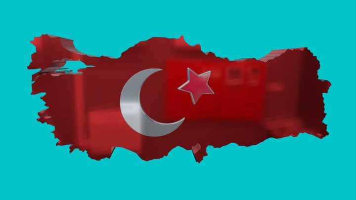 Turkey Maps 3D Model