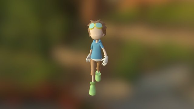 Walk Cycle 3D Model