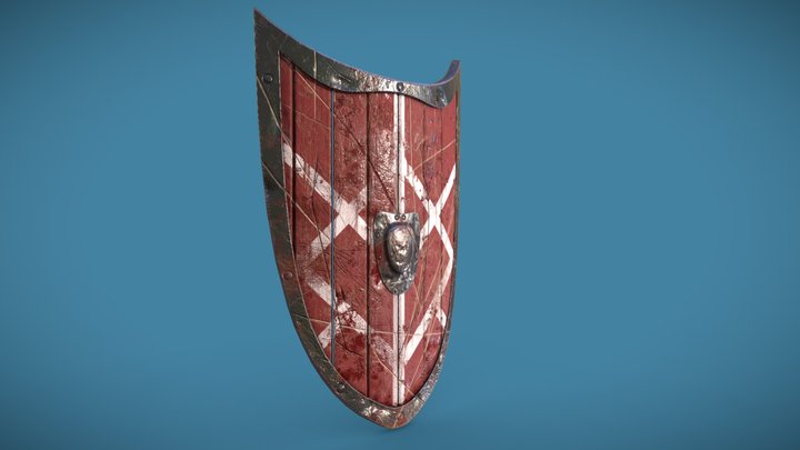 Damaged Shield 'Angel' 3D Model