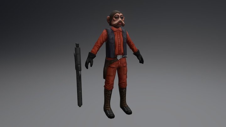 Star Wars: Force Arena - Nien Nunb 3D Model