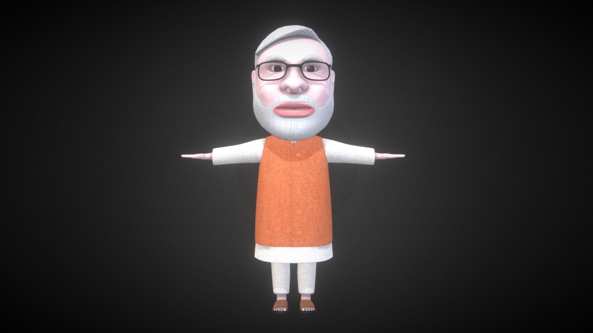 PM Narendra Modi Lowpoly - Buy Royalty Free 3D model by Shibu Saha ...