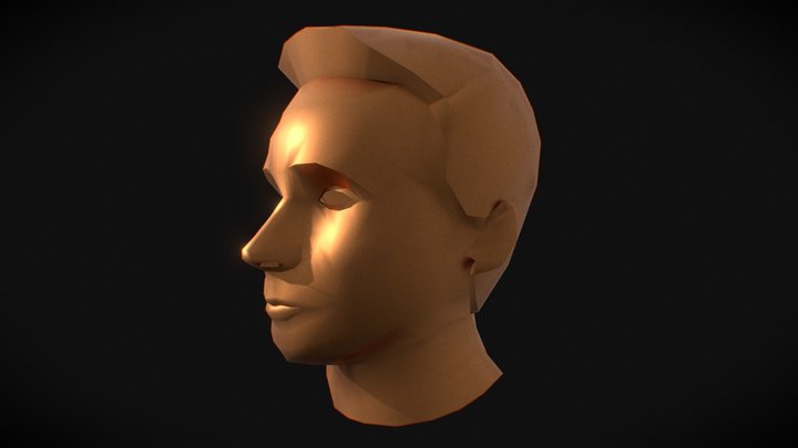 Low Poly Face 3D Model