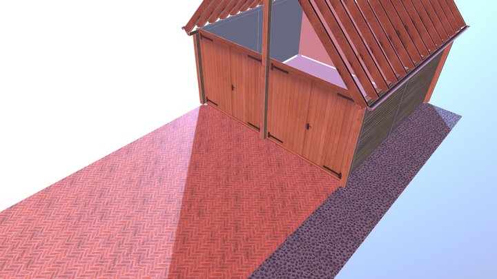 Oak Frame Garage 3D Model
