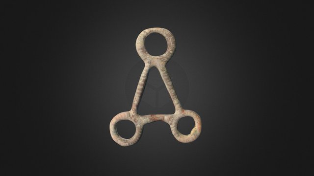 0381 Амулет треугольный 3D Model