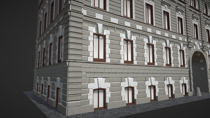 A random building from Saint-Petersburg 3D Model