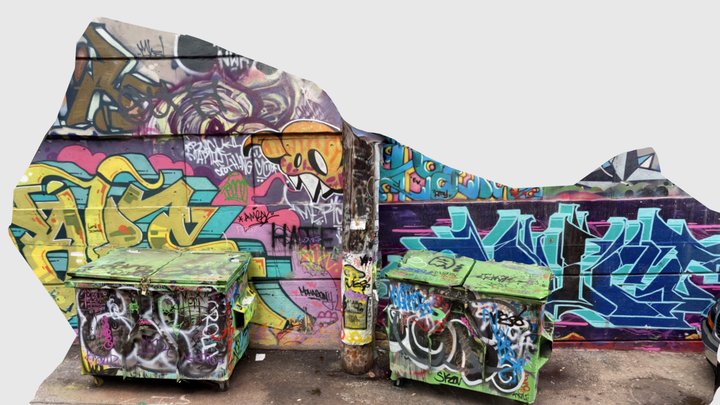 Alley street art 2 3D Model
